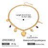 Wholesale Women's Titanium Steel And Stainless Steel Necklace With Heart Water Drop Bell Patterns Electroplated