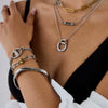 Wholesale Women's Titanium Steel And Stainless Steel Punk Earrings And Necklace With Electroplating Design