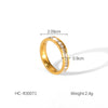 Wholesale Women's Titanium Steel And Stainless Steel Ring With Geometric Pattern And Inlaid Zircon Light Luxury Design