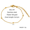 Wholesale Women's Titanium Steel Beaded Necklace And Bracelet With Geometric Design And Electroplating