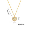 Wholesale Women's Titanium Steel Bear Wave Pattern Ochain Necklace With Electroplating Treatment