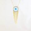 Wholesale Women's Titanium Steel Blue Eye Necklace With Electroplating