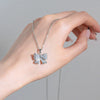 Wholesale Women's Titanium Steel Bow Diamondinlaid Necklace Jewelry