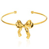 Wholesale Women's Titanium Steel Bow Pendant Bracelet With Geometric Pin Chain And Electroplating Design