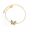 Wholesale Women's Titanium Steel Bow Pendant Bracelet With Geometric Pin Chain And Electroplating Design