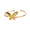 Wholesale Women's Titanium Steel Bow Pendant Bracelet With Geometric Pin Chain And Electroplating Design