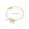 Wholesale Women's Titanium Steel Bow Pendant Bracelet With Geometric Pin Chain And Electroplating Design