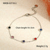 Wholesale Women's Titanium Steel Bracelet Inlaid With Color Zircon Fashion Geometric Style Electroplated Light Luxury High End Sense