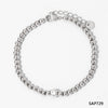Wholesale Women's Titanium Steel Bracelet Suit With Heart Rhombus Geometric Shapes Electroplated