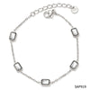Wholesale Women's Titanium Steel Bracelet Suit With Heart Rhombus Geometric Shapes Electroplated