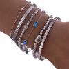 Wholesale Women's Titanium Steel Bracelet Suit With Heart Rhombus Geometric Shapes Electroplated