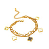 Wholesale Women's Titanium Steel Bracelet With Fourleaf Clover Design Doublelayer Chain Electroplated Classy Niche Nonfading Hand Jewelry