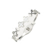 Wholesale Women's Titanium Steel Bracelet With Hollow Four Leaf Flower Design Set With Diamonds