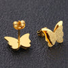 Wholesale Women's Titanium Steel Butterfly Jewelry With Diamond And Love Water Drops Bell Pattern