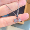 Wholesale Women's Titanium Steel Butterfly Shaped Zircon Inlaid Oshaped Chain Necklace Creative Light Luxury Style
