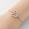 Wholesale Women's Titanium Steel Cartoon Mickey Mouse Bracelet With Electroplating Design