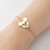 Wholesale Women's Titanium Steel Cartoon Mickey Mouse Bracelet With Electroplating Design