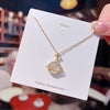 Wholesale Women's Titanium Steel Cat's Eye Star Light Luxury Geometry Design Mixed Gem Inlay Clavicle Chain Necklace