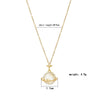 Wholesale Women's Titanium Steel Cat's Eye Star Light Luxury Geometry Design Mixed Gem Inlay Clavicle Chain Necklace