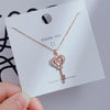 Wholesale Women's Titanium Steel Clavicle Chain Necklace With Copper Pendant Micropaved Crown Heart Shape Flower Insect Leaves Geometric Animal Zodiac Letters Numbers Text Design
