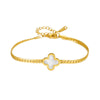 Wholesale Women's Titanium Steel Clavicle Chain With Heart Four Leaf Clover Butterfly Patterns Electroplated