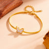 Wholesale Women's Titanium Steel Clavicle Chain With Heart Shape Pattern And Electroplating Design