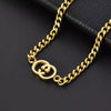 Wholesale Women's Titanium Steel Clavicle Side Necklace With Love Water Drops Bell Pattern Retro Simple Style