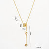 Wholesale Women's Titanium Steel Cross Necklaces With 18K Real Gold Plating Geometric Letter And Number Patterns Light Luxury Style