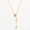 Wholesale Women's Titanium Steel Cross Necklaces With 18K Real Gold Plating Geometric Letter And Number Patterns Light Luxury Style