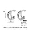 Wholesale Women's Titanium Steel Cshaped Multilayered Electroplated Elegant Fashionable Trendy Circle Earrings