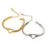 Wholesale Women's Titanium Steel Cuban Chain Heart Cut Out Jewelry Set With Love Drop Bell Pattern
