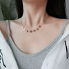 Wholesale Women's Titanium Steel Daisy Geometric O Chain Necklace With Electroplating Treatment