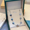 Wholesale Women's Titanium Steel Daisy Geometric O Chain Necklace With Electroplating Treatment