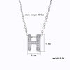 Wholesale Women's Titanium Steel Diamond Mixed Gem Inlay Necklace With Letters Numbers Text Pattern