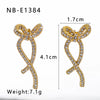 Wholesale Women's Titanium Steel Earrings Gold Plated Retro Simple Geometric Style With 18K Vacuum Plating In Furnace