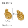 Wholesale Women's Titanium Steel Earrings Gold Plated Retro Simple Geometric Style With 18K Vacuum Plating In Furnace