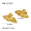 Wholesale Women's Titanium Steel Earrings Gold Plated Retro Simple Geometric Style With 18K Vacuum Plating In Furnace