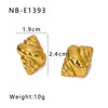 Wholesale Women's Titanium Steel Earrings Gold Plated Retro Simple Geometric Style With 18K Vacuum Plating In Furnace
