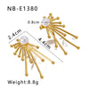 Wholesale Women's Titanium Steel Earrings Gold Plated Retro Simple Geometric Style With 18K Vacuum Plating In Furnace