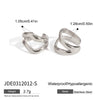 Wholesale Women's Titanium Steel Earrings With Geometric Design And Electroplating Process