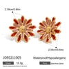 Wholesale Women's Titanium Steel Earrings With Geometric Design And Electroplating Process