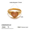 Wholesale Women's Titanium Steel Electroplated Cartoon Character Open Ring Accessories