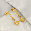 Wholesale Women's Titanium Steel Electroplated Fashion Star Cross Earrings Jewelry