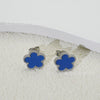 Wholesale Women's Titanium Steel Electroplated Fivepetal Flower Fivepointed Star And Leaf Earrings
