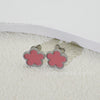 Wholesale Women's Titanium Steel Electroplated Fivepetal Flower Fivepointed Star And Leaf Earrings