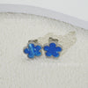 Wholesale Women's Titanium Steel Electroplated Fivepetal Flower Fivepointed Star And Leaf Earrings