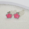 Wholesale Women's Titanium Steel Electroplated Fivepetal Flower Fivepointed Star And Leaf Earrings
