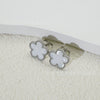 Wholesale Women's Titanium Steel Electroplated Fivepetal Flower Fivepointed Star And Leaf Earrings