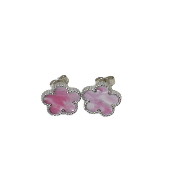 Wholesale Women's Titanium Steel Electroplated Fivepetal Flower Fivepointed Star And Leaf Earrings