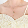 Wholesale Women's Titanium Steel Electroplated Geometric Imitation Pearl And White Seashell Pendant Clavicle Necklace Fashion Niche Jewelry
